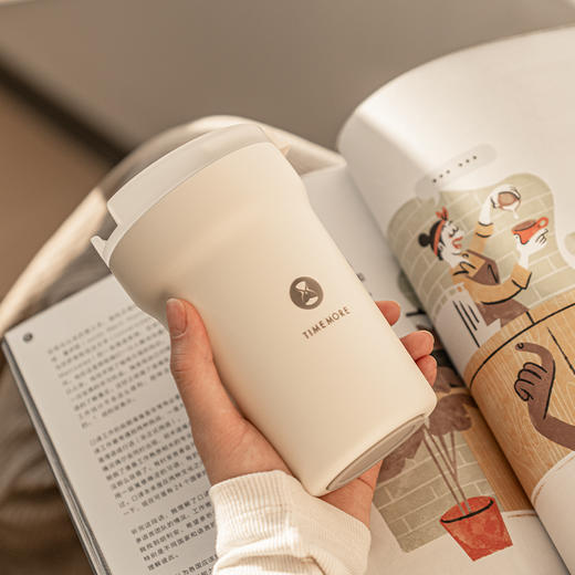 泰摩不锈钢随行杯-奶黄色 商品图1