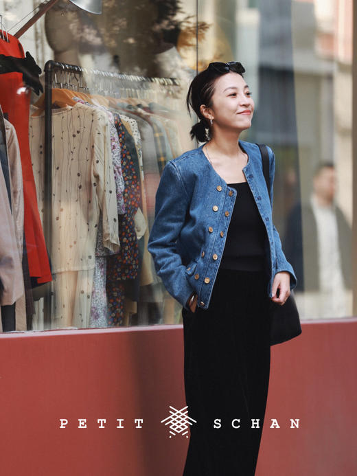 PETIT SCHAN小闪 CLO#214  Versailles Cowboy 凡尔赛牛仔 金葱牛仔短外套 商品图0