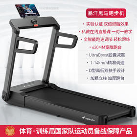 麦瑞克暴汗黑马跑步机家用款可折叠小型智能控速健身室内运动器材 黑色