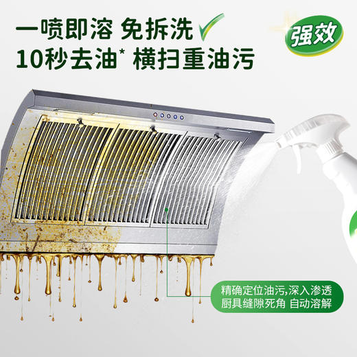 【10秒去油！】UPO/元本生活强效酵素重油污净(绵密泡沫型)510g/瓶 一喷即溶，免拆洗，横扫重油污；三重植萃养护，除jun99%；多场景适用 商品图1