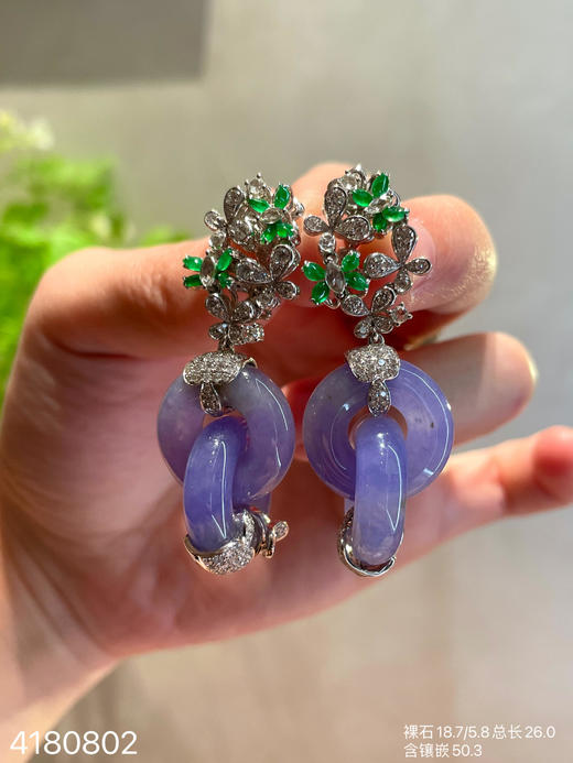 4180802，紫罗兰双环耳坠。具体价格微信咨询 商品图2