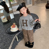 【chao好看，怎么穿都型！】潮流爆款套装女童春秋新款女，时尚洋气棉质卫衣儿儿童豹纹阔腿裤两件套，糅合运动和时尚，随心切换酷飒与甜心模式！ 商品缩略图5