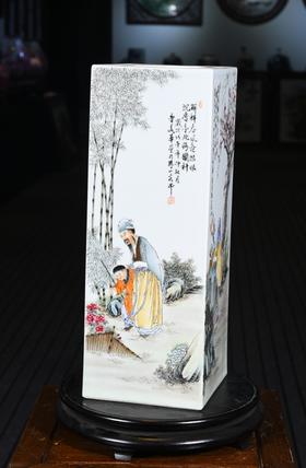 粉彩四爱图镶器