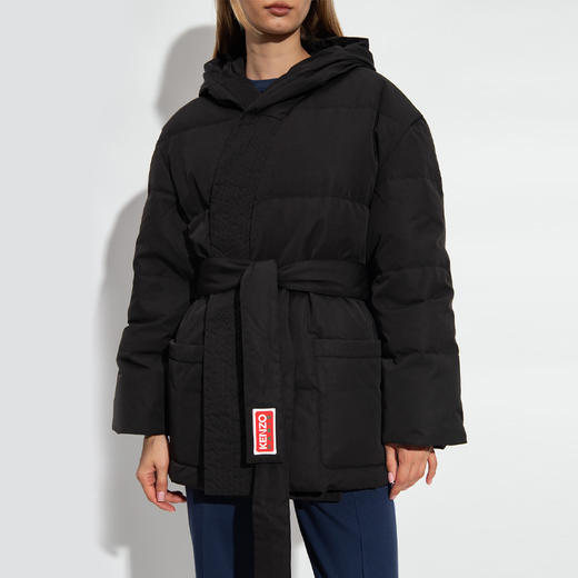 KENZO 高田贤三 女士绗缝连帽羽绒服 黑色 FD62 OU115 9NE 99 商品图1