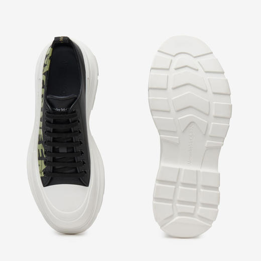 ALEXANDER MCQUEEN 亚历山大.麦昆 男士涂鸦徽标印花休闲鞋 黑色 777961 WIAT6 1680 商品图3