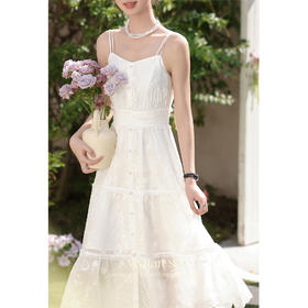 鹿向南《温柔讯号》气质裙子春季新款法式吊带裙连衣裙套装女L33837SY+L33837