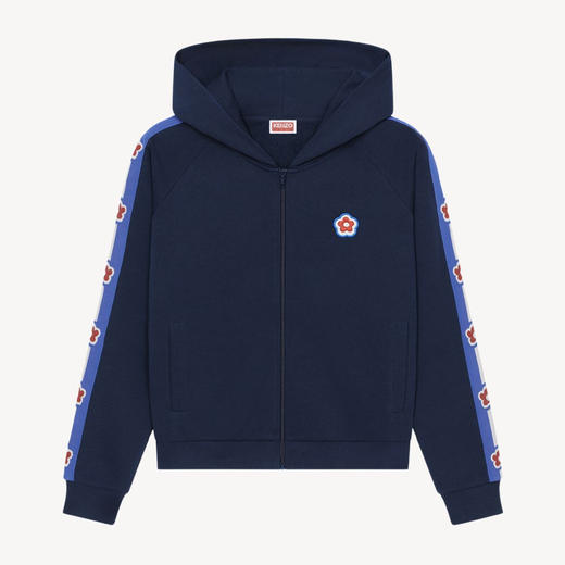 KENZO 高田贤三 女士徽章刺绣连帽卫衣 浅蓝色 FD62 SW057 4MF 77 商品图0