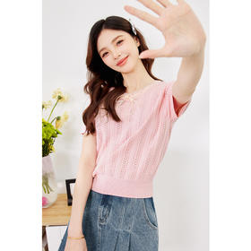 【严选】诗凡黎春领口精致丝带装饰套头毛衫SF3130621