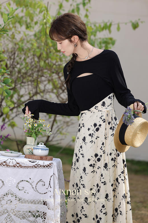 鹿向南《山涧鹿鸣》初春气质修身搭配罩衫L33867 商品图3