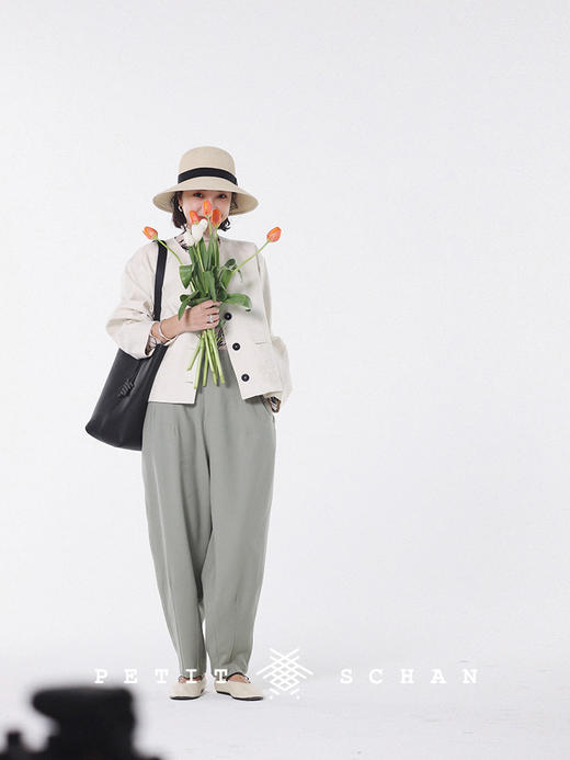 PETIT SCHAN小闪 CLO#221 Raw Jade 璞玉 人字纹提花秋冬短夹克 商品图3