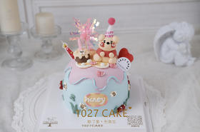 1027CAKE | 立体奶油霜小动物 蜜罐小熊