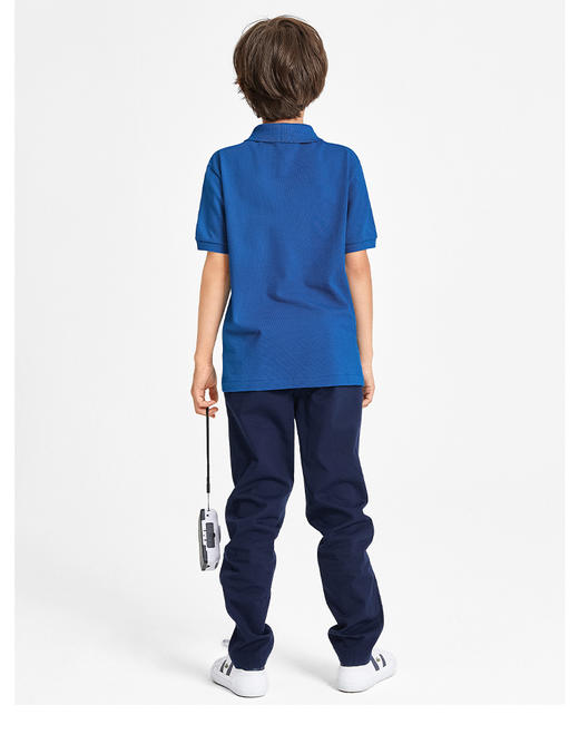 Lacoste法国鳄鱼童装新款简约纯色短袖Polo衫PJ2909-98 商品图13