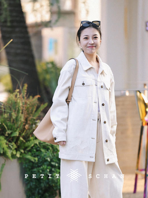 PETIT SCHAN小闪 CLO#209 pure joy 清欢 日本进口天然棉粗斜纹牛仔外套 商品图0