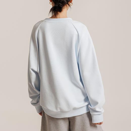 weyo大落肩拼接撞色线迹女宽松圆领卫衣880010 商品图3