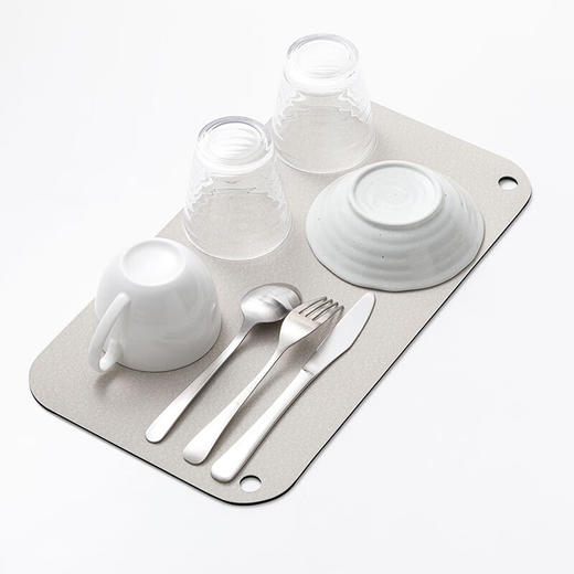 硅藻土吸水软垫 约22*40cm 灰色 商品图2