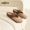 Safiya/索菲娅2024春 丑萌森系复古拼色包头外穿懒人勃肯鞋 SF42110093 商品缩略图6