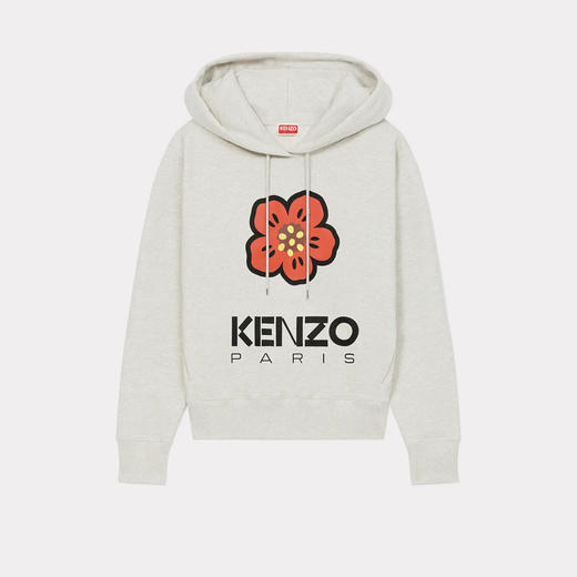 KENZO 高田贤三 女士大海棠花徽标印花连帽卫衣 灰色 FD62 SW063 4ME 93 商品图0