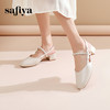 Safiya/索菲娅2024春 仙女风水钻链条后空粗跟浅口蝴蝶结单鞋 SF41111420 商品缩略图5