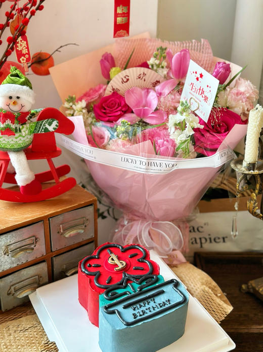 送你一朵小红花，年年岁岁有钱花，全部可食用装饰，请提前三天预定 商品图6