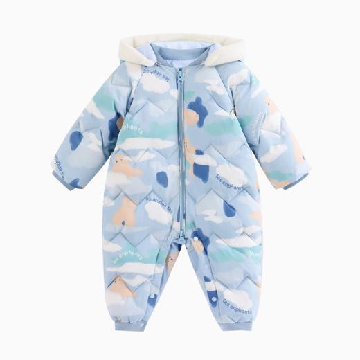 丽婴房-童衣类（冬）G3羽绒连身装R_中蓝\湖蓝 商品图0