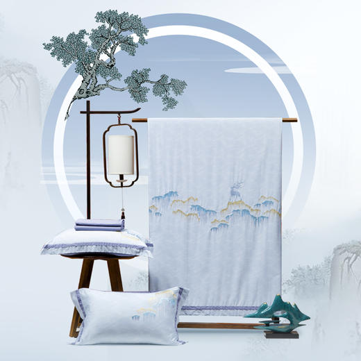 多喜爱山海经 60S贡缎长绒棉四件套 向云端/云深之处/麒麟华图/雅韵集/夜阑谣cs HL 商品图2