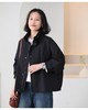 雀说春季新款 翻领风衣女翻领休闲宽松显瘦简约纯色长袖外套AL84105 商品缩略图1