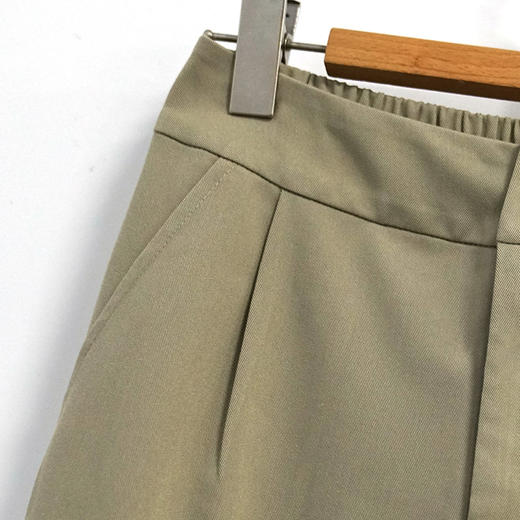 VIVIAN LIU薇薇安刘R2415003春女装新款后腰松紧斜插兜直筒裤 商品图3