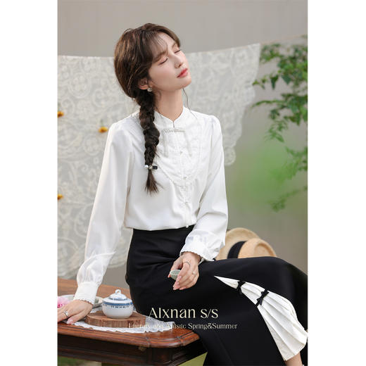 鹿向南《白茶》新中式早春时尚套装女
 商品图0