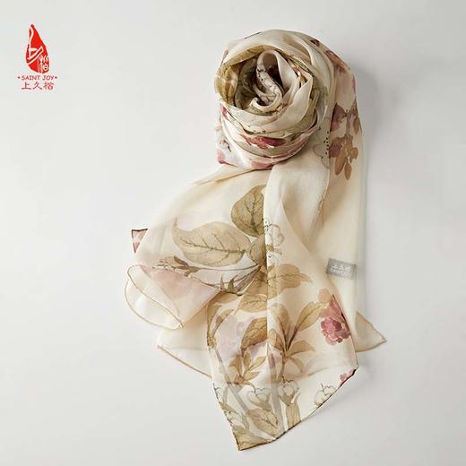 SAINTJOY/上久楷夏季真丝长巾 桑蚕丝   琼圃霏香 CJS23036 商品图3