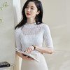 【显瘦针织衫】2026春季新款优雅知性半透烫钻修身上衣女0474 商品缩略图5