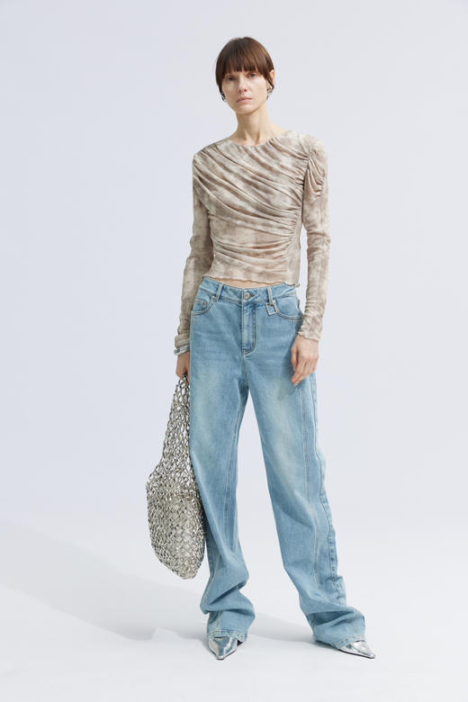 褶皱长袖打底 商品图0