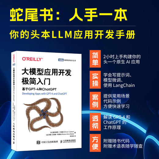 大模型应用开发极简入门：基于GPT-4和ChatGPT LLM提示工程师LangChain计算机人工智能大语言模型书籍 商品图0