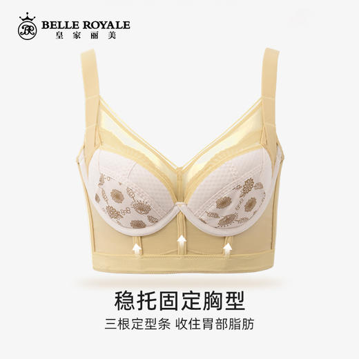 皇家丽美新款调整型文胸大胸显小薄杯记忆软钛圈加宽下扒位香榭之恋系列WJ2309-1 商品图7
