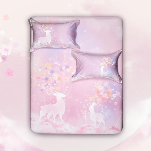 多喜爱山海经 60S贡缎长绒棉四件套 夜阑谣/落花文鳐/紫藤夫诸/守护夫诸/繁花似梦/蒹葭风晚/清辉夜凝hlcs 商品图7