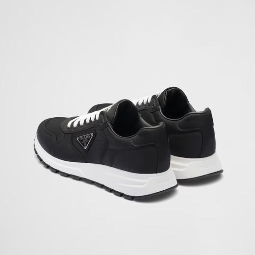 【三】PRADA 普拉达 男士珐琅金属三角徽标Re-Nylon休闲运动鞋 黑色 2EE369 3LFV F0632 商品图2