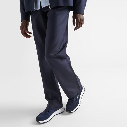 【二】PRADA 普拉达 男士珐琅金属三角徽标Re-Nylon休闲运动鞋 蓝色 2EE369 3LFV F073A 商品图3