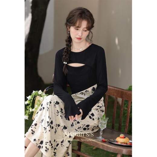 鹿向南《山涧鹿鸣》初春气质修身搭配罩衫L33867 商品图2