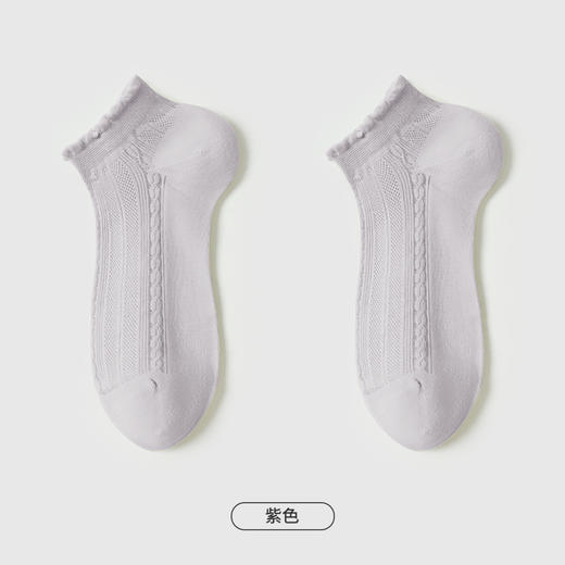 都市丽人休闲系列船袜女精梳棉袜子中厚船袜LC4DD2 商品图4