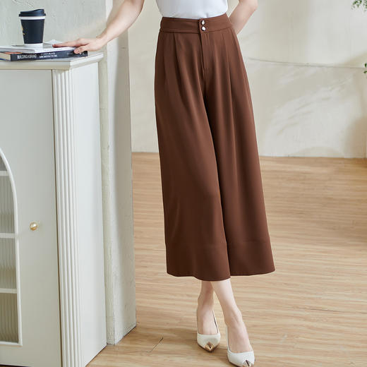 剩S/XXL 【高腰裤裙】2025春季新款时尚休闲宽松直筒百搭八分裤 商品图2