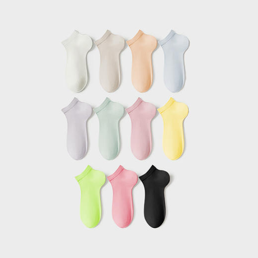 都市丽人简约系列船袜女高含棉袜子中厚船袜LC4DA4 商品图1