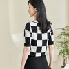 剩S/L/XL 米思阳【冰丝棋盘格针织衫】2025夏季新款时尚经典撞色百搭上衣0230 商品缩略图6