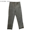 VIVIAN LIU薇薇安刘D2345003秋女装新款斜插兜裤不规则脚口长裤 商品缩略图0