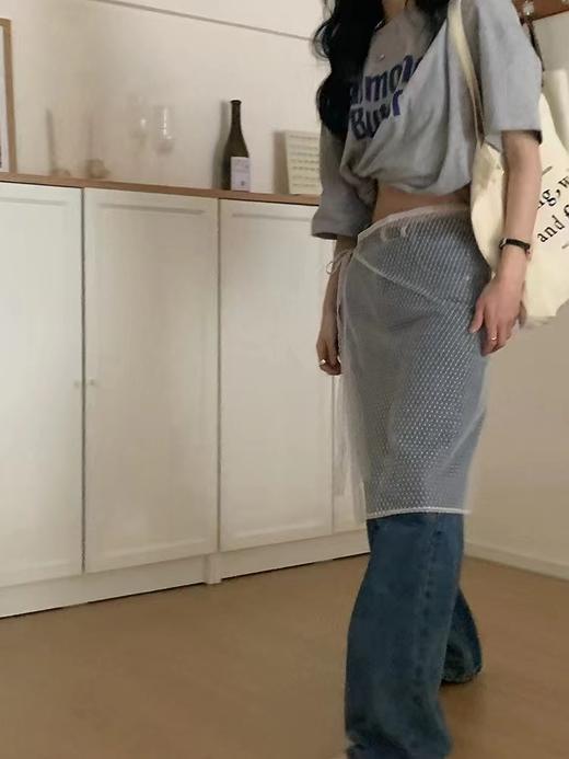 【GZ】无忧购夏日小众叠穿透视网纱蕾丝系带一片式屁帘裙8821（截单后7天发货)25年清仓捡漏 商品图12