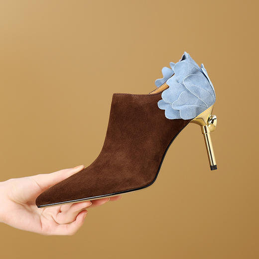 【预售5天】春季新款，时尚内防水台高跟深口花朵单鞋CX09-7 商品图5