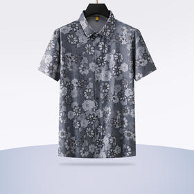 【新款DG】大依优型大码短袖衬衫花衬衫加肥加大男装大号大码衬衣上衣男士绅士商务休闲半袖夏季