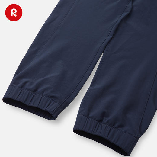 reima男女孩儿童裤子大童春夏新款黑色抽绳弹力速干休闲长裤 商品图3