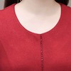 QYM-MWC16长袖假两件连衣裙2024年春季新款气质优雅女装红色喜气婚宴裙 商品缩略图3
