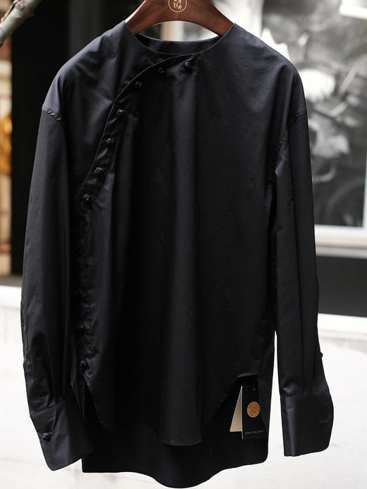 盛唐牡丹|玺越新中式衬衫-黑色 商品图5