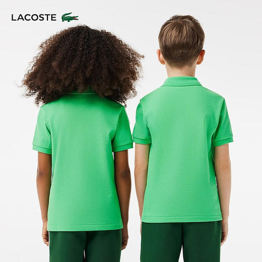 Lacoste法国鳄鱼童装新款简约纯色短袖Polo衫PJ2909-98 商品图1