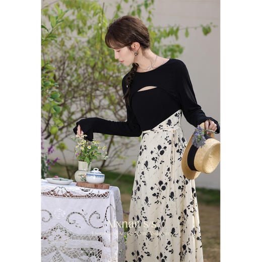 鹿向南《山涧鹿鸣》初春气质修身搭配罩衫L33867 商品图0